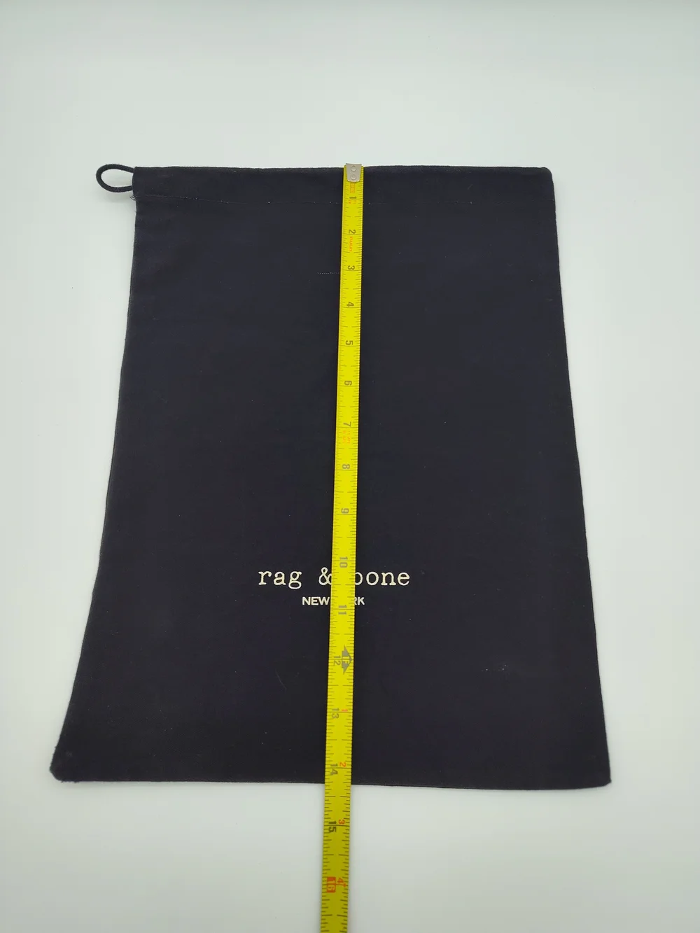 rag & bone Dust Bag 14x10.5 Black Drawstring Storage Shoe Travel Organizer Pouch - Picture 2 of 3